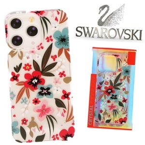 SWAROVSKI Crystals Peony Floral Flowers iPhone 13 PRO MAX Case